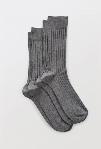 Lot de 2 chaussettes à côtes en fil d'écosse en coton - MONOPRIX - Modalova