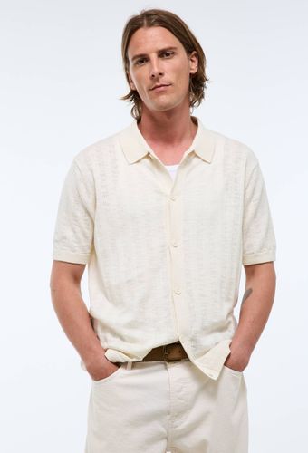 Pull manches courtes boutonné en coton - MONOPRIX - Modalova