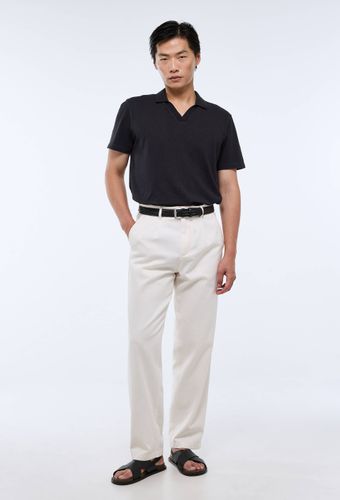 Pantalon élastiqué en coton et lin - MONOPRIX - Modalova