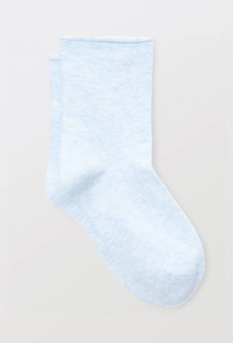 Paire de socquettes à bords roulottés en coton - LE BOURGET - Modalova