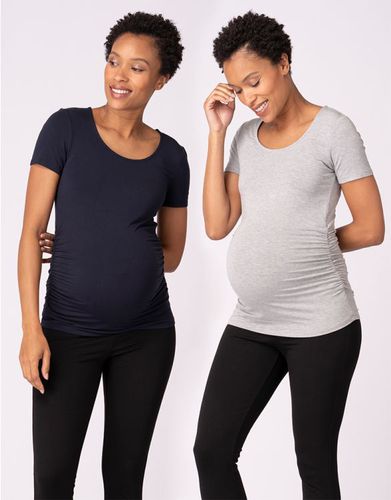 Lot de 2 t-shirts basiques grossesse et allaitement - /Bleu marine - Seraphine - Modalova