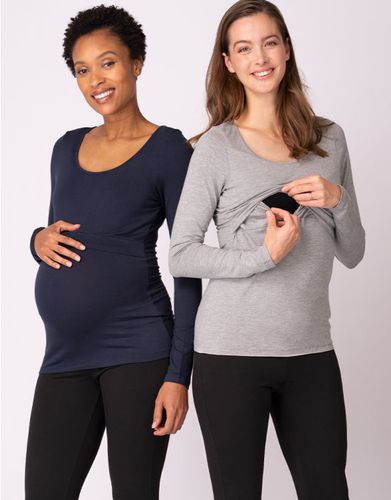 Maternity & Nursing Tops - & Grey Twin Pack | - Seraphine - Modalova