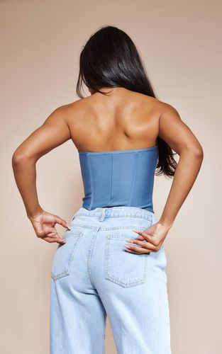 Blue Steel Corset Structuré À Bandage Avec Agrafes | Taille 44 - PrettyLittleThing - Modalova