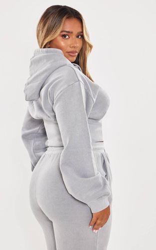 Light Grey Sweat À Casynthétiqueche Court Taille Froncée Shape | Taille 42 - PrettyLittleThing - Modalova