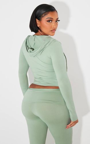 Sage Green Sweat À Casynthétiqueche Zippé Sculpté Shape | Taille 42 - PrettyLittleThing - Modalova