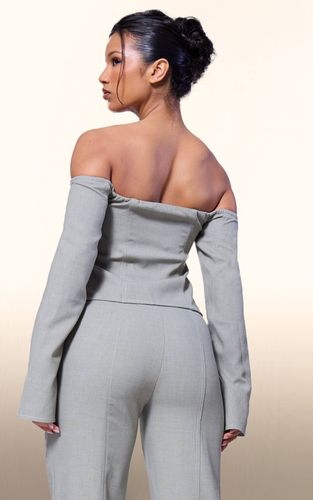 Sage Green Top Corset À Coutures Contrastées Label Plt | Taille 42 - PrettyLittleThing - Modalova