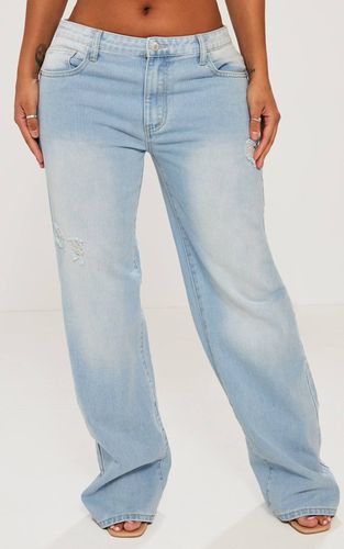 Light Blue Jean En Denim Coupe Large Shape | Taille 42 - PrettyLittleThing - Modalova