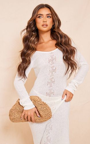 Natural Pochette Souple En Raphia - PrettyLittleThing - Modalova