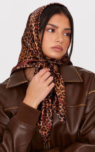 Leopard Foulard De Tête En Satin Imprimé - PrettyLittleThing - Modalova