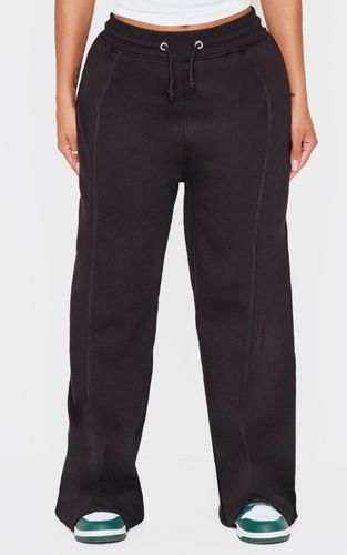 Deep Black Jogger Shape Taille Haute À Jambes Larges Avec Bandes | Taille 42 - PrettyLittleThing - Modalova