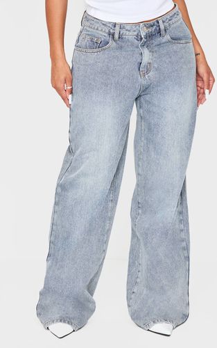 Vintage Light Wash Jean Denim Taille Basse Coupe Large Imprimé Jadore Délavé Shape | Taille 42 - PrettyLittleThing - Modalova