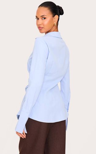 Light Blue Chemise Cintrée Asymétrique | Taille 42 - PrettyLittleThing - Modalova