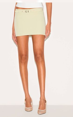 Sage Green Mini-jupe Ajustée Avec Détail Ceinture Fine | Taille 42 - PrettyLittleThing - Modalova