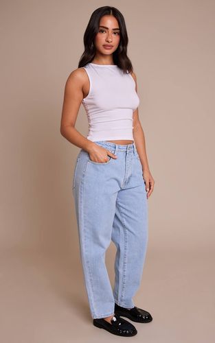 Light Blue Petite Jean Mom Taille Haute | Taille 34 - PrettyLittleThing - Modalova
