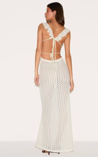 Natural Robe Longue À Bretelles Volantées Texturées | Taille 44 - PrettyLittleThing - Modalova