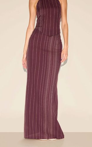 Dark Brown Jupe Longue Tissée | Taille 36 - PrettyLittleThing - Modalova