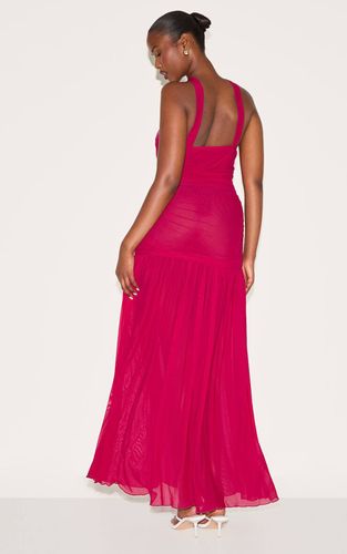 Robe Maxi Taille Basse Avec Foulard Froncé | Taille 42 - PrettyLittleThing - Modalova