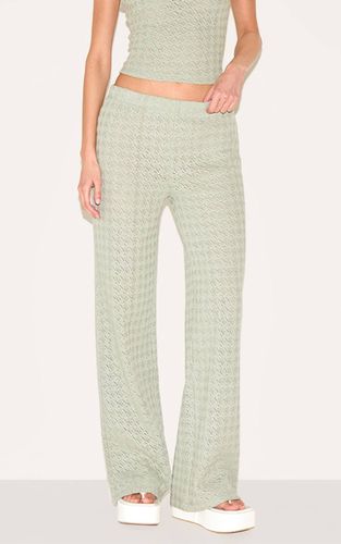 Sage Green Pantalon Droit Texturé | Taille 40 - PrettyLittleThing - Modalova