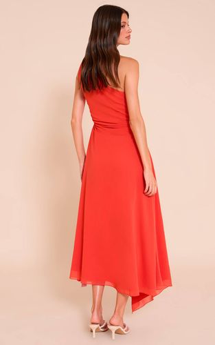Tomato Red Robe Longue Asymétrique À Une Épaule | Taille 34 - PrettyLittleThing - Modalova