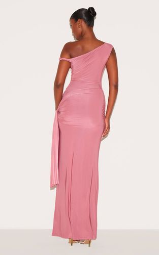 Blush Rose Robe Longue Moulante À Épaules Dénudées Avec Détail Cache-cœur | Taille 42 - PrettyLittleThing - Modalova