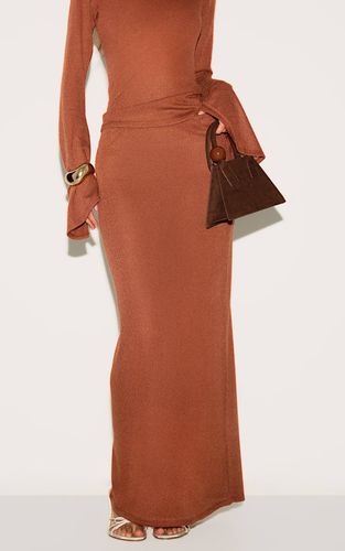 Chesnut Jupe Longue Texturée Marron | Taille 36 - PrettyLittleThing - Modalova