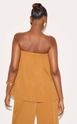 Mustard Top Bandeau Long Tissé Foncé | Taille 34 - PrettyLittleThing - Modalova