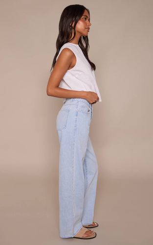 Light Blue Jean Droit Taille Haute | Taille 42 - PrettyLittleThing - Modalova