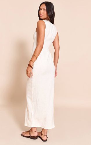 Natural Robe Longue Sans Manches Boutonnée À Texture | Taille 42 - PrettyLittleThing - Modalova