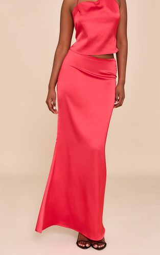Tomato Red Jupe Longue Satinée Taille Mi-haute Ensemble Coordonné | Taille 40 - PrettyLittleThing - Modalova