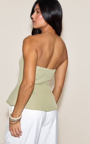 Sage Green Gilet Bustier Structuré En Tissu Tissé | Taille 42 - PrettyLittleThing - Modalova