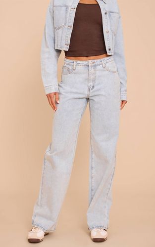 Light Blue Jean Taille Haute Jambe Droite Coupe Tall | Taille 42 - PrettyLittleThing - Modalova