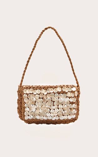 Natural Sac À Bandoulière En Raphia Avec Détails De Coquillages - PrettyLittleThing - Modalova
