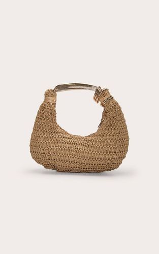 Natural Sac À Main En Raphia Avec Anse Dorée En Métal - PrettyLittleThing - Modalova