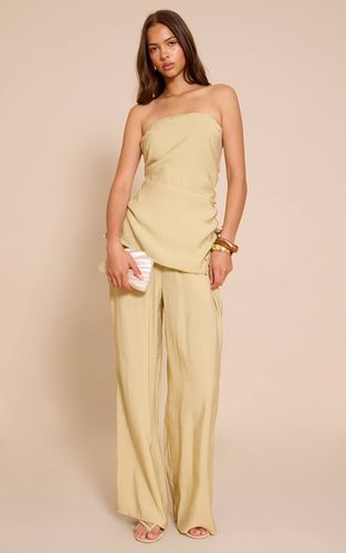 Sage Khaki Pantalon Droit Tissé | Taille 32 - PrettyLittleThing - Modalova
