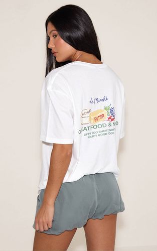 Slate Grey Short Bouffant En Peau De Pêche | Taille 42 - PrettyLittleThing - Modalova