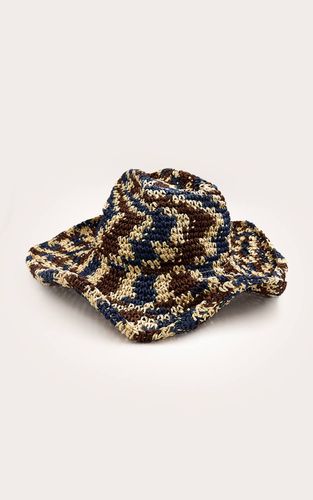 Natural Chapeau De Cowboy En Paille Multicolore - PrettyLittleThing - Modalova