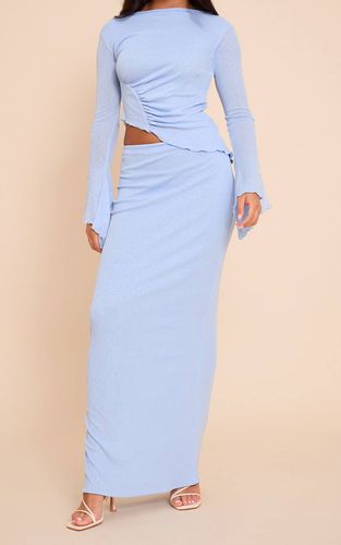 Light Blue Jupe Longue En Mesh Dévoré Burnout | Taille 42 - PrettyLittleThing - Modalova