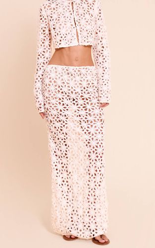 Natural Jupe Longue À Fleurs Texturée | Taille 42 - PrettyLittleThing - Modalova