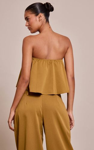 Dark Olive Ensemble Coordonné Bandeau Fluide Tissé Ajusté | Taille 42 - PrettyLittleThing - Modalova