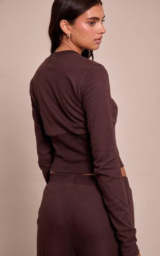Dark Brown Ensemble Coordonné Haut Ultra Doux | Taille 42 - PrettyLittleThing - Modalova