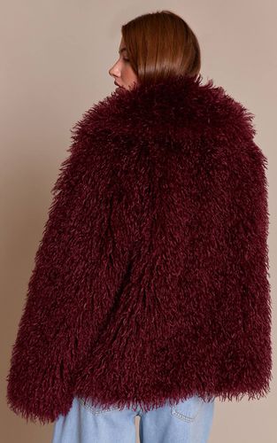 Cherry Red Manteau Midi En Synthétique Mongole | Taille XS - PrettyLittleThing - Modalova