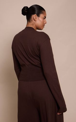 Dark Brown Ensemble Haut Ultra Doux Plus Basic Co-ord | Taille 46 - PrettyLittleThing - Modalova