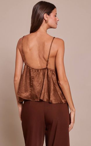 Dark Brown Haut Bandeau Ajusté À Revers | Taille 42 - PrettyLittleThing - Modalova