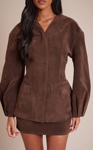 Dark Brown Ensemble Coordonné Mini-jupe En Daim Tall | Taille 42 - PrettyLittleThing - Modalova