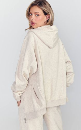 Oatmeal Sweat À Casynthétiqueche Zippé Intégral | Taille Small - PrettyLittleThing - Modalova