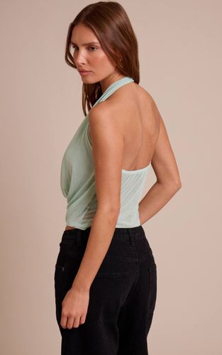 Seafoam Haut À Col Licou En Mesh Imprimé | Taille 42 - PrettyLittleThing - Modalova
