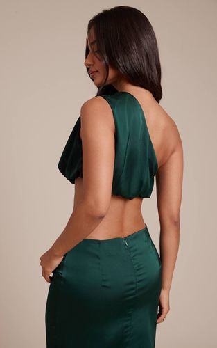 Dark Olive Top Fluide Drapé Asymétrique Une Épaule Petite | Taille 42 - PrettyLittleThing - Modalova