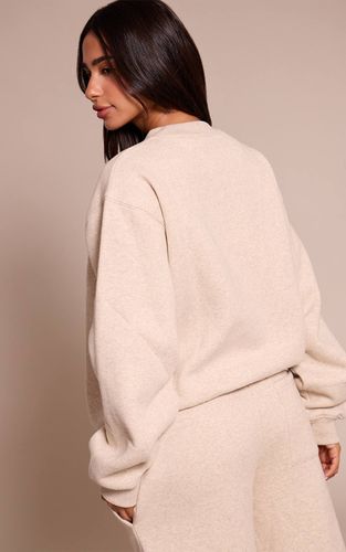 Oatmeal Sweat-shirt Ample Col Rond Petite Taille | Taille XS - PrettyLittleThing - Modalova