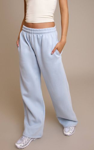 Light Blue Pantalon De Jogging Droit En Molleton De Coton Sports Club | Taille XL - PrettyLittleThing - Modalova