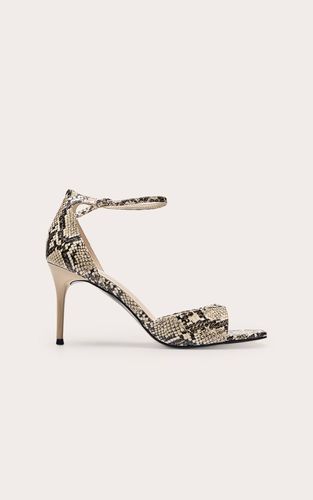 Natural Sandales À Talons Minimalistes À Bout Carré Imprimé Synthétique | Taille 38 - PrettyLittleThing - Modalova